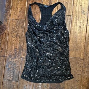 Guess Black Sequin Tank Top
